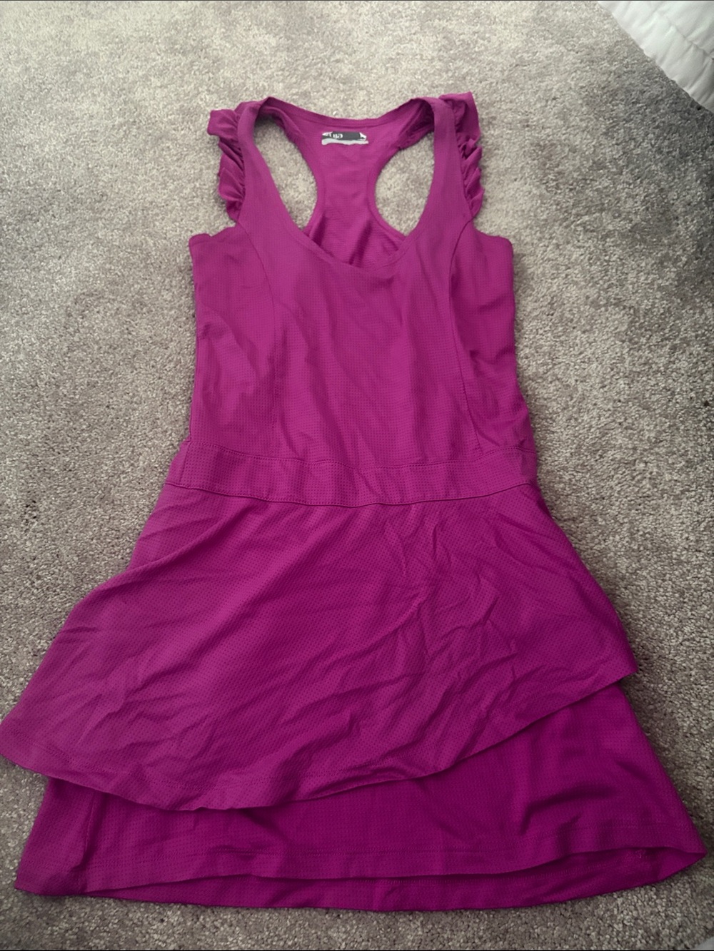 Sleeveless Fuchsia Layered Tennis Dress